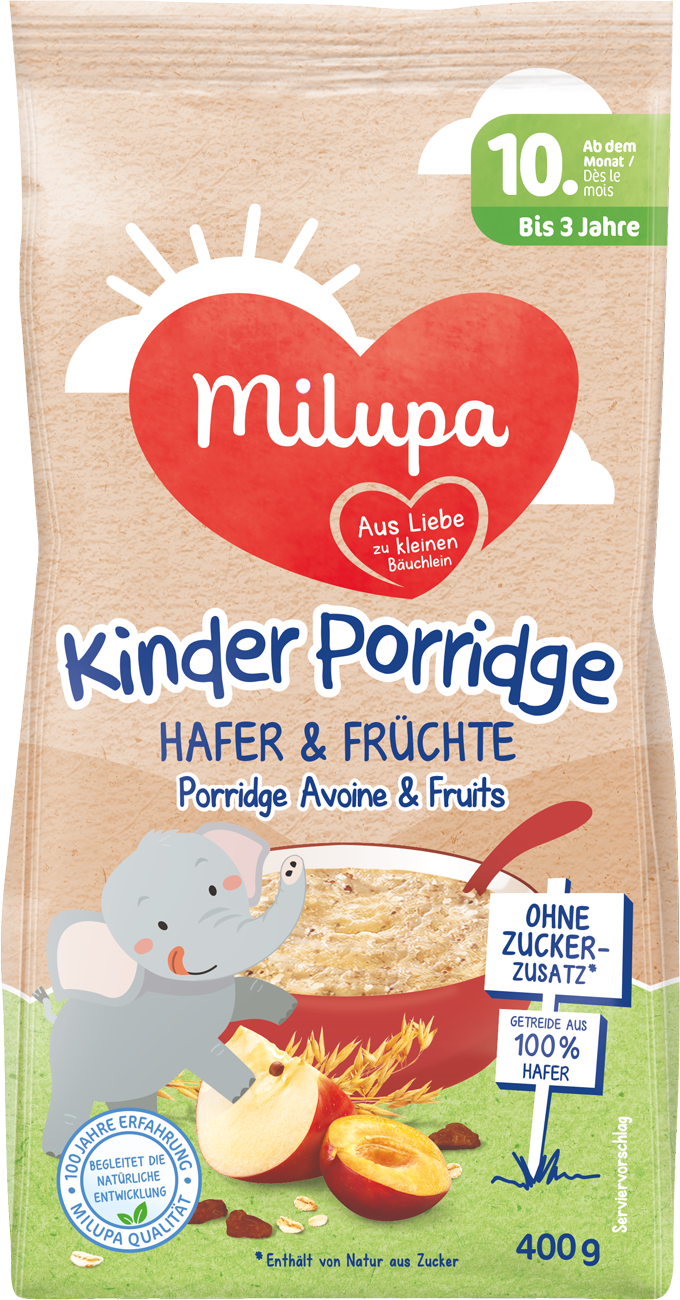 Pof kinder porridge hafer fruechte milupa